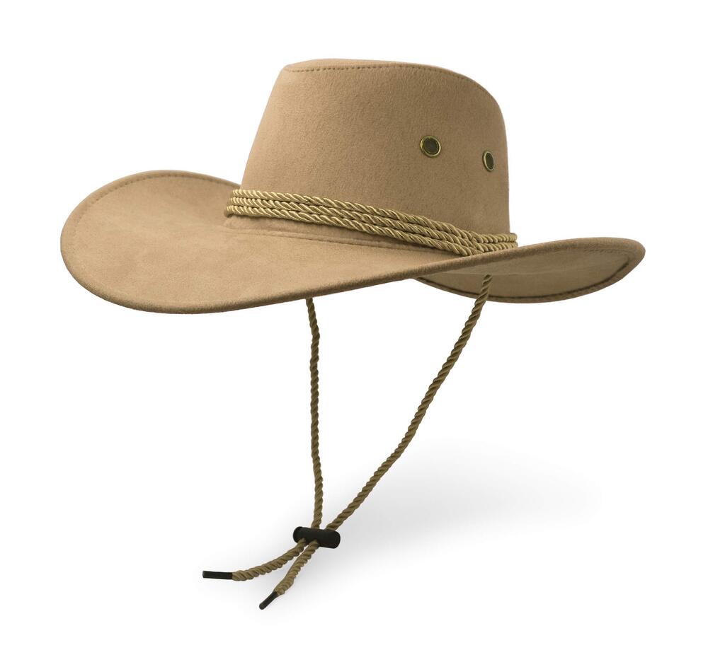 1602 Cowboy Hat, Sun Hat Faux Felt Leather Suede Travel Cap Western Hat